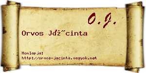 Orvos Jácinta névjegykártya